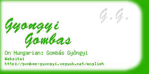 gyongyi gombas business card