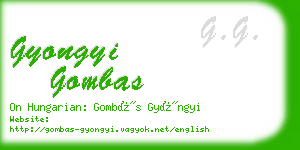 gyongyi gombas business card